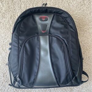 Tumi Black and Red Backpack